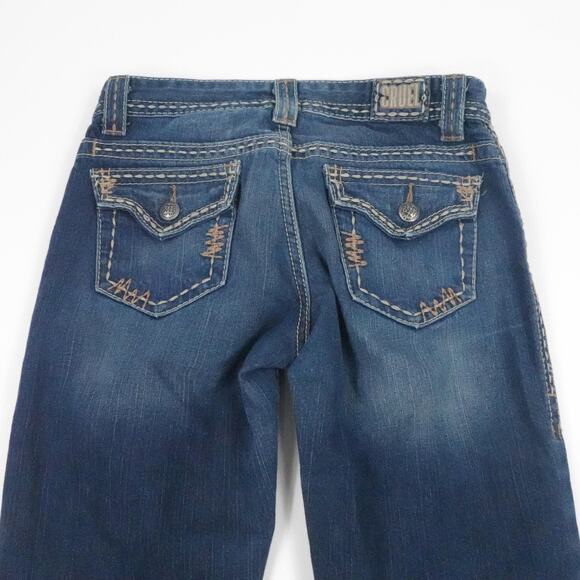 Cruel Jeans Womens 5L Blue Low Rise Bootcut Boho Western Thick‎ Stitch Tabitha - Picture 13 of 16